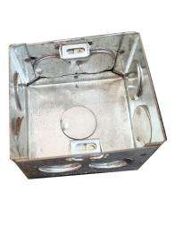 RNJ Mild Steel Silver 2 Module 4 Ways Modular Gang Box_0