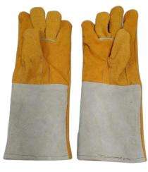 SUNSHINE Split Leather Free Size Welding Hand Glove_0