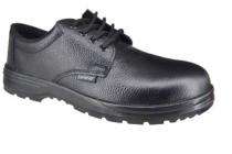 Real Leather Steel Toe Safety Shoes Black_0
