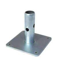 Alfa 50 - 300 mm Adjustable Base Plate FPB-1 Mild Steel Galvanized 40 mm 40 x 40 mm_0