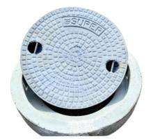 Super Precast Manhole Cover SFRC Plain 560 mm_0