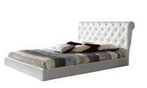 Teak Wood Modern Double Bed 75 x 70 inch White_0