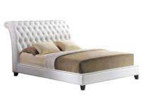 Wood Modern Queen Bed 88 x 66 x 51.75 inch White_0