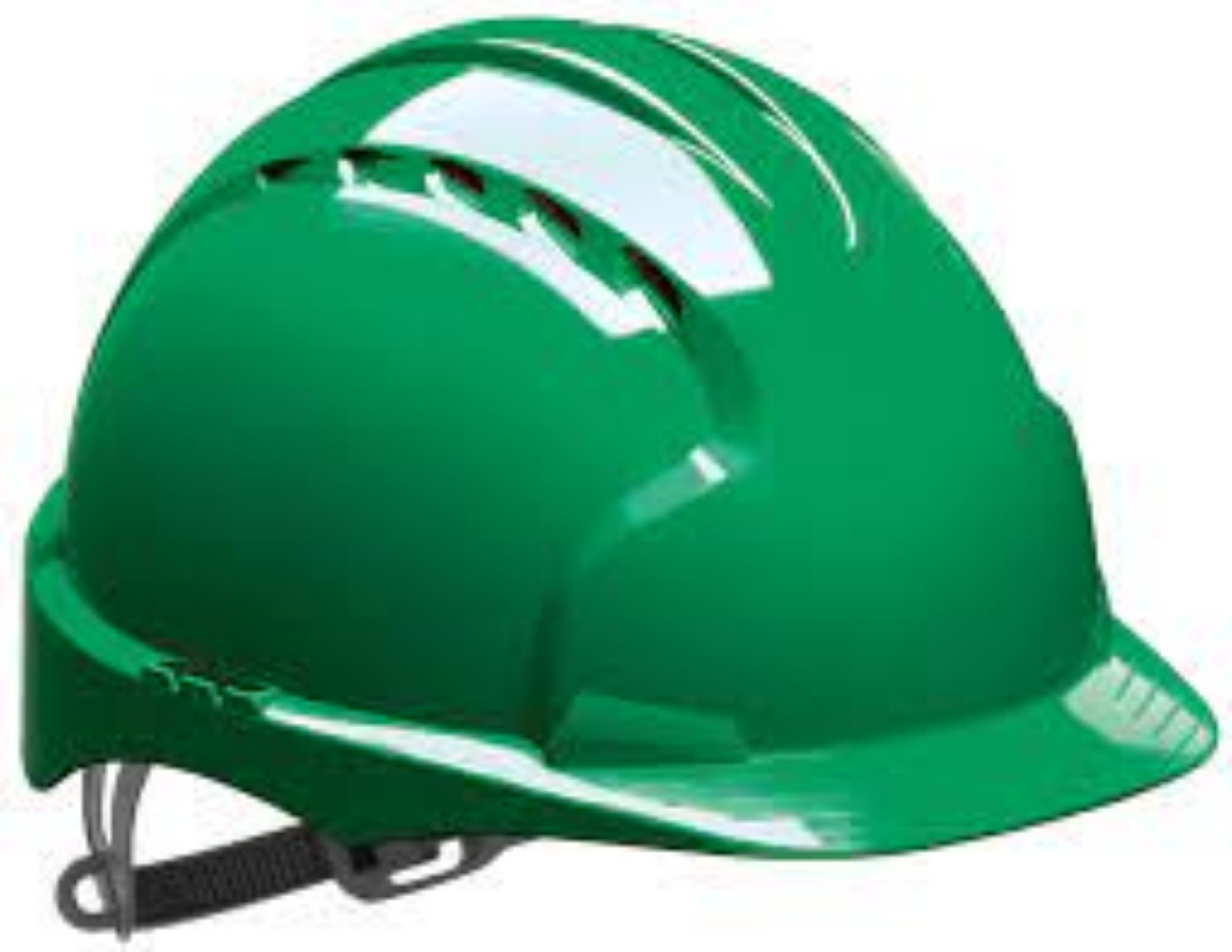 Plastic Green Air Ventilated Safety Helmets_0
