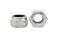 Unbrako M10 Nylock Nut 10 ISO 7040 Dual White Zinc Plated_0