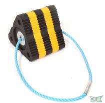 SOLESAFE 460 mm Rubber Wheel Chock SSS-TRS-1357 Black and Yellow_0