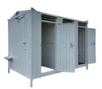 GAYATRI Mild Steel 6 - 10 ft Portable Toilet Cabin Grey_0