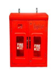 Lightex Mild Steel Double Door Fire Hose Cabinet 400 x 400 x 250 mm 15 m_0