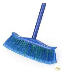 Plastic Floor Broom 44 inch Blue_0
