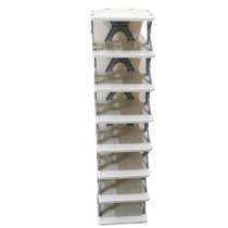 Deodap Plastic 8 Shelves Shoe Rack 5 kg 28 x 28 x 14 cm White and Grey_0