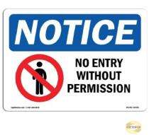 SAFENESS Warning Signages 7 x 10 inch Wall Aluminium_0