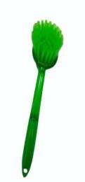 Nylon Kitchen Sink Cleaning Brush Plastic Handle Green_0