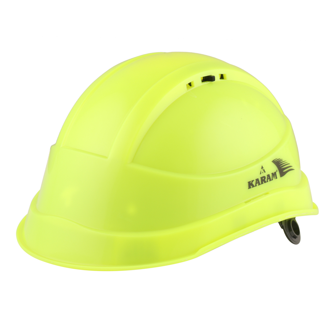 Karam Polyethylene Fluorescent Green Air Ventilated Safety Helmets PN545_0