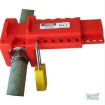 SOLESAFE 155 x 98 x 16 mm Ball Valve Lockout Device 9.5 - 250 mm Poly Propylene Red_0