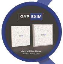 GYPEXIM Mineral Fibre Board 8 mm Gypsum False Ceiling 600 x 600 mm_0