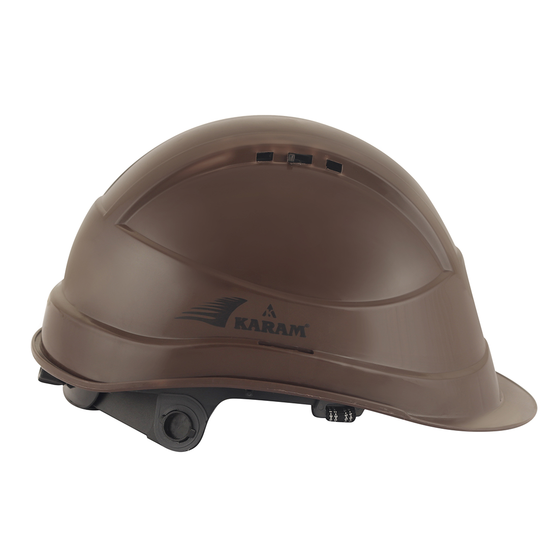 Karam Polypropylene Copolymer Brown Air Ventilated Safety Helmets PN542_2