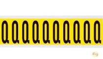 SAFENESS Alphabet Tags Vinyl Self Adhesive Label 50 x 50 mm Yellow and Black_0