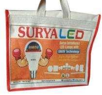 Cotton Tote Bag Zipper 15 x 12 x 6 inch Multicolor_0