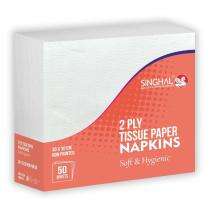SINGHAL Plain Soft Paper Table Napkins 30 x 30 cm White_0