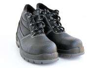 6007 FG SD Leather Plain Toe Safety Shoes Black_0
