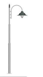 Mild Steel 5 m Decorative Light Poles_0