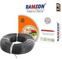RAMSON 1 sqmm FR PVC Electric Wire Black 90 m_0