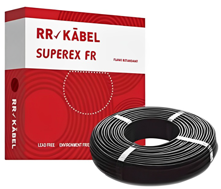 RR KABEL 1 sqmm FR Electric Wire Black 90 m_0