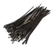 Stainless Steel 250 mm 4.8 mm Cable Ties Black_0