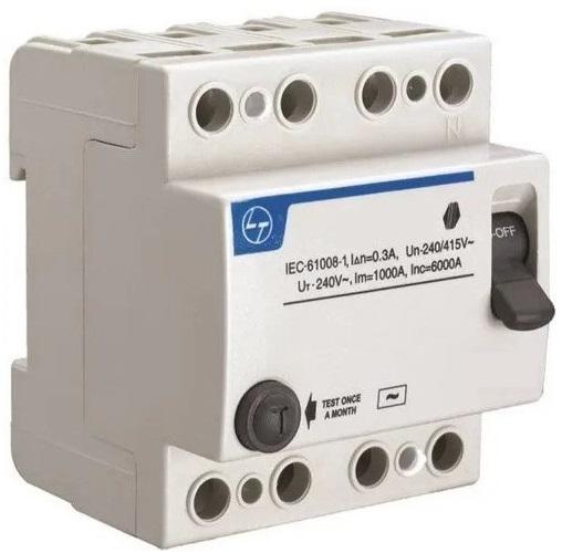 L&T BC402503 25 A Four Pole 30 mA RCCB_0