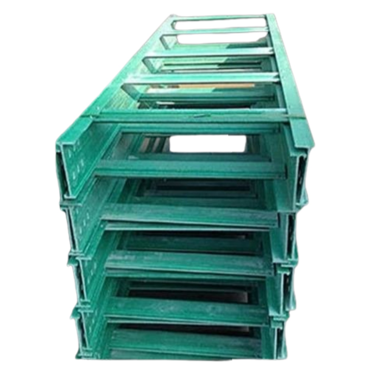 MFC FRP Hot Dip Galvanized Industrial Ladder Cable Trays 50 - 200 mm 100 - 300 mm 3.5 - 8 mm_0