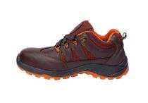Hillson Robust Synthetic Leather Powder Coated Metal Toe Cap Safety Shoes Brown_0