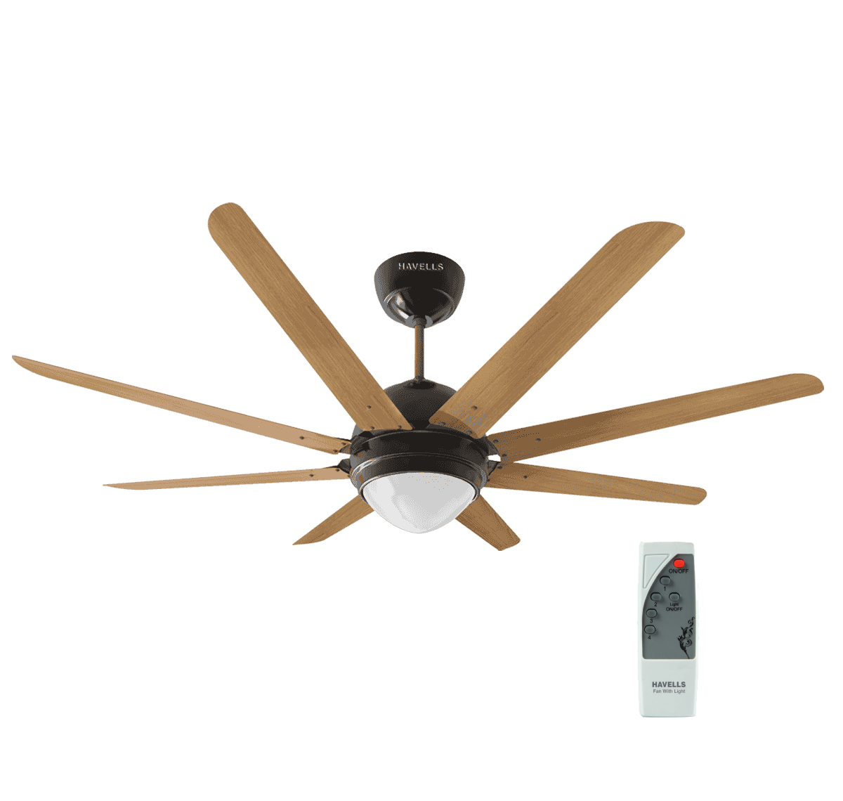 HAVELLS Standard 1320 mm 8 Blades 90 W Black Nickel Walnut Ceiling Fans_0