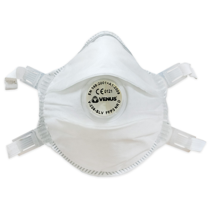 Venus Convex Non Woven Fabric Nose Masks Standard V-230 SLV White_0