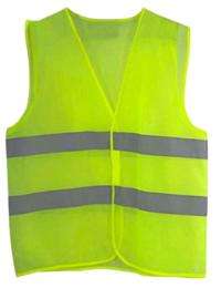 Nylon Safety Jackets L Reflective Green_0