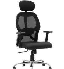 Kalsi Revolving Black 1300 x 450 x 490 mm Mesh Office Chairs_0