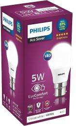 PHILIPS 5 W Crystal White B22 1 piece 10000 h LED Bulbs_0