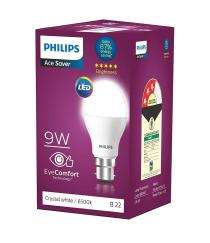 PHILIPS 9 W Crystal White B22 1 piece 10000 h LED Bulbs_0