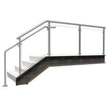 Ankur Stainless Steel and Glass Handrail Polished 4.5 x 3.5 ft_0