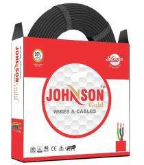 Johnson 1.5 sqmm Gold HRFR Electric Wire Black 200 m_0
