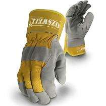 OZSWELL Heavy Duty Leather Safety Gloves Rigger Free Size_0