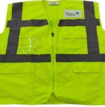 Nylon Safety Jackets Standard Mesh Green_0