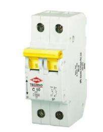 HPL TECHNO Double Pole 10 A C MCB_0