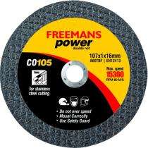 FREEMANS 107 mm Cutting Wheels CO105 16 mm 15300 rpm_0