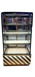 4 Shelves Food Display Counter Black_0