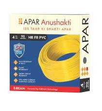 APAR 4 sqmm HR FR PVC Electric Wire Black 90 m_0