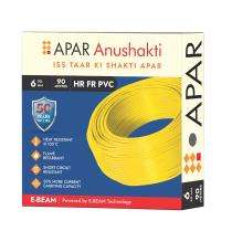 APAR 6 sqmm HR FR PVC Electric Wire Black 90 m_0