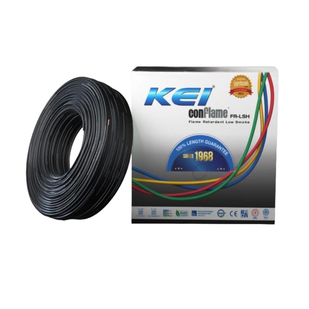 KEI 4 sqmm conFlame FR LSH Electric Wire Black 180 m_0