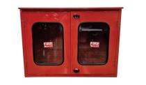 ARMORFIRE Carbon Steel Double Door Fire Hose Cabinet 24 x 24 x 10 inch 15 m_0