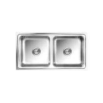 Nirali NG Stainless Steel Kitchen Sink Double Bowl Opal Small NG 37.5 x 20 x 9 inch_0