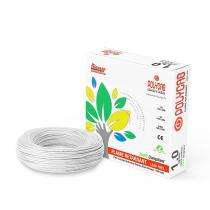 Polycab 0.75 sqmm FRLF Electric Wire White 90 m_0